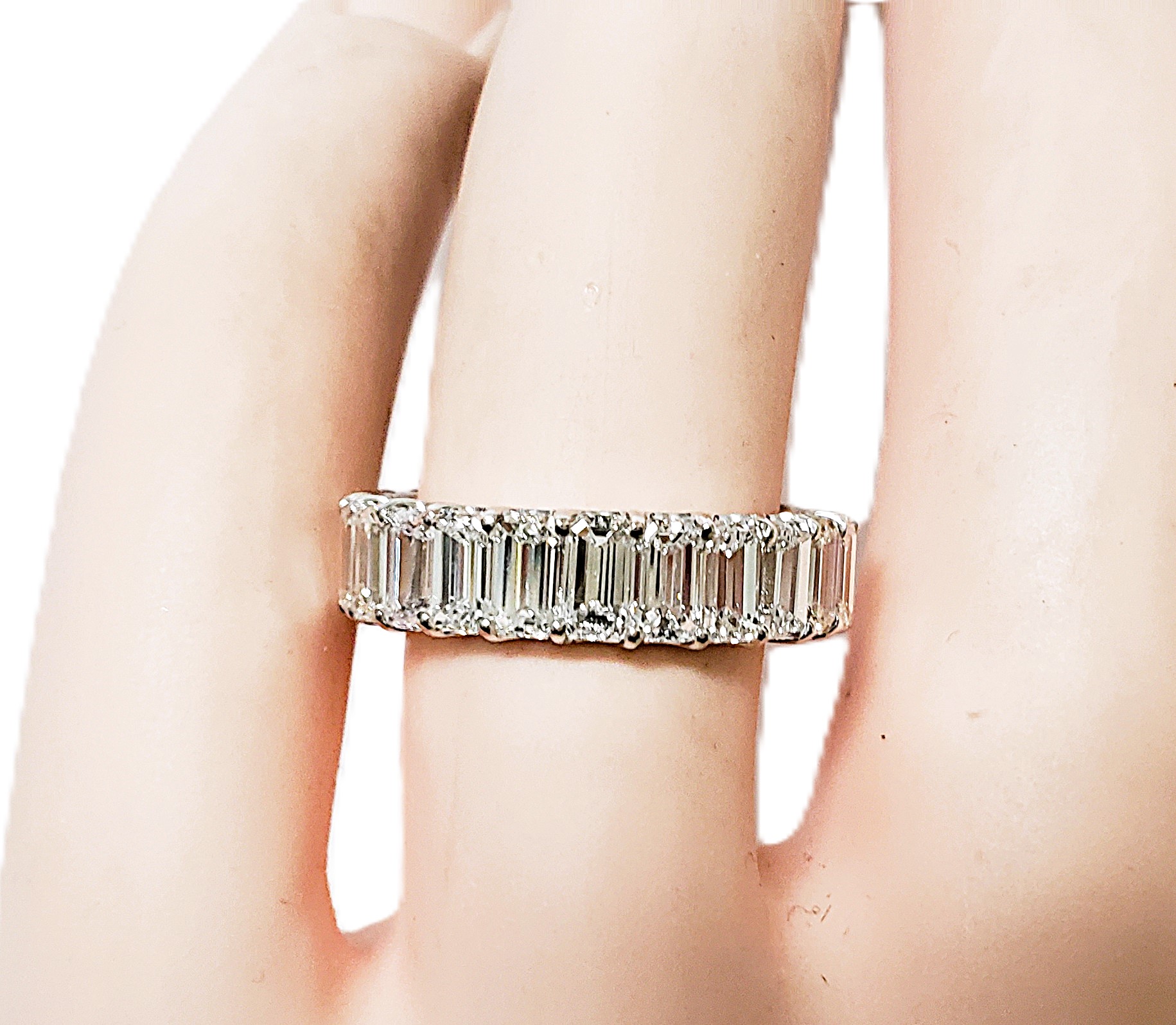 Emerald Cut Diamond Eternity Band